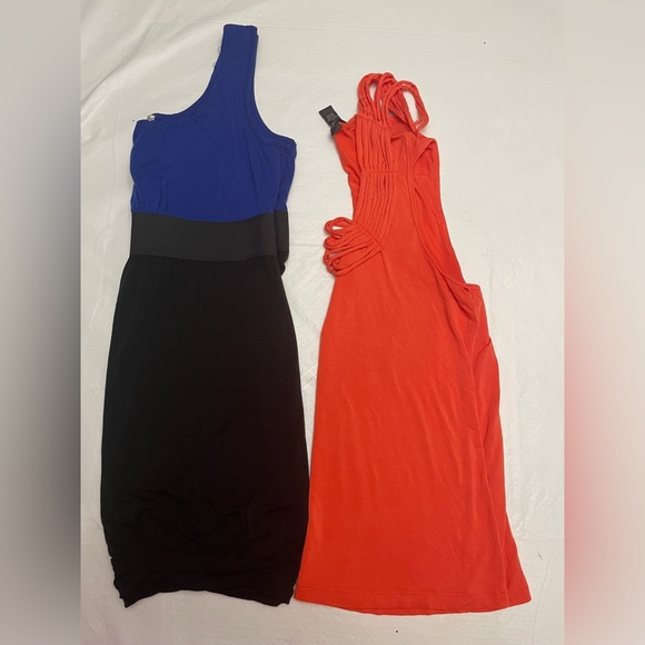 Lot of Two Large Tank Tops.  One Orange & one in Royal Blue & Black. - Picture 6 of 7